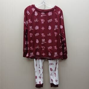 Wizarding World Harry Potter Pajama Set Sleepwear Size Medium Micro Fleece